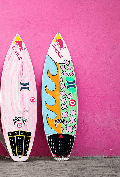 Pink Background Surfing Boards Backdrop SBH0534