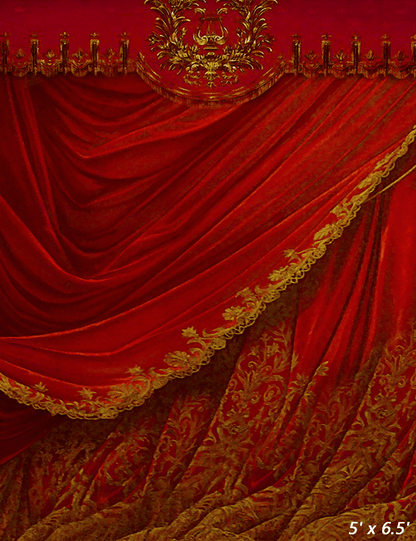 Vintage Theater Stage Curtain Backdrop for Photo SBH0539