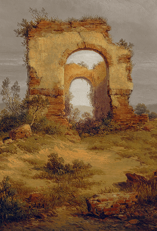 Oil Painting Evening View Backdrop Background SBH0554