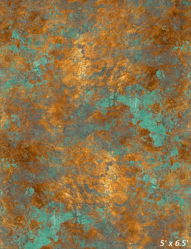 Abstract Verdigris Oxidized Copper Background Backdrop SBH0580