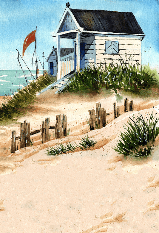 Small Bungalow On the Shore Backdrop for Photo SBH0582
