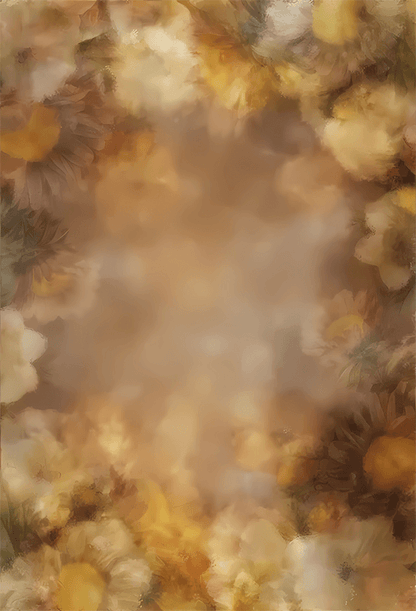 Fine Art Orange Warm Floral Background Backdrop SBH0596