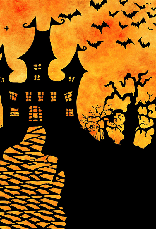 Halloween Spooky Haunted House Photo Backdrop SBH0631