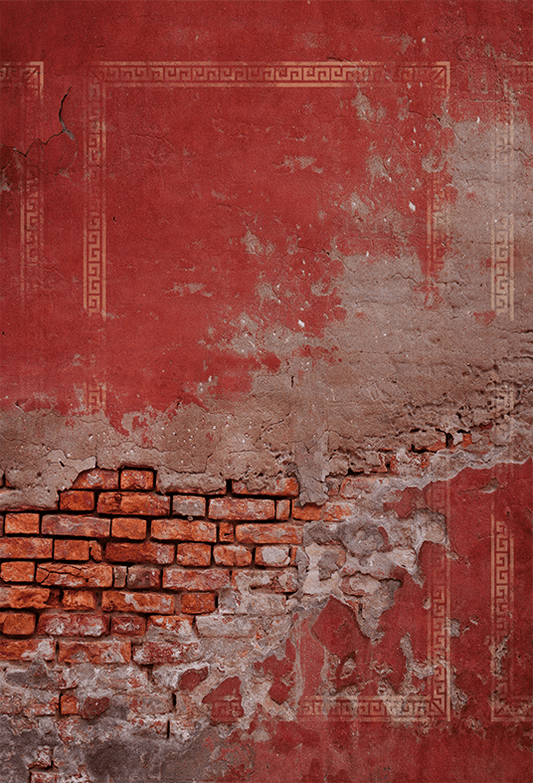 Cracked Concrete Brick Wall Background Backdrop SBH0643