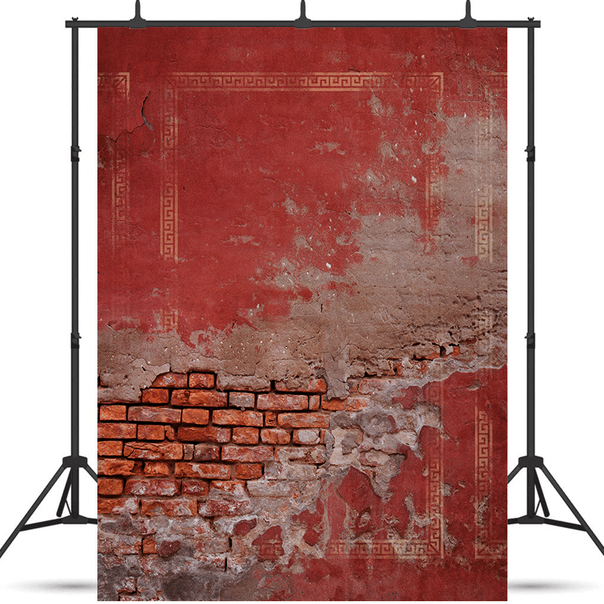 Cracked Concrete Brick Wall Background Backdrop SBH0643