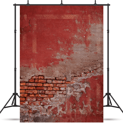 Cracked Concrete Brick Wall Background Backdrop SBH0643