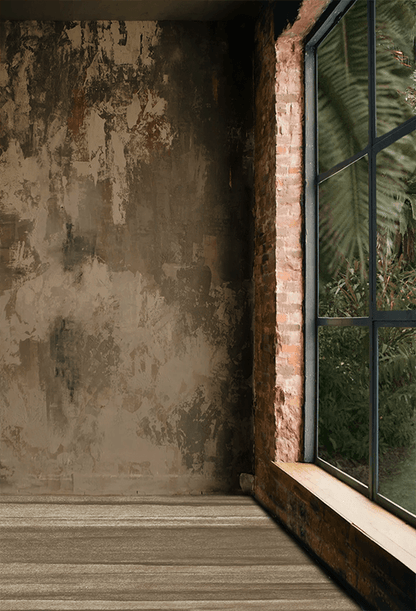 Empty Room Brown Stucco Wall Backdrop for Photo Studio SBH0664