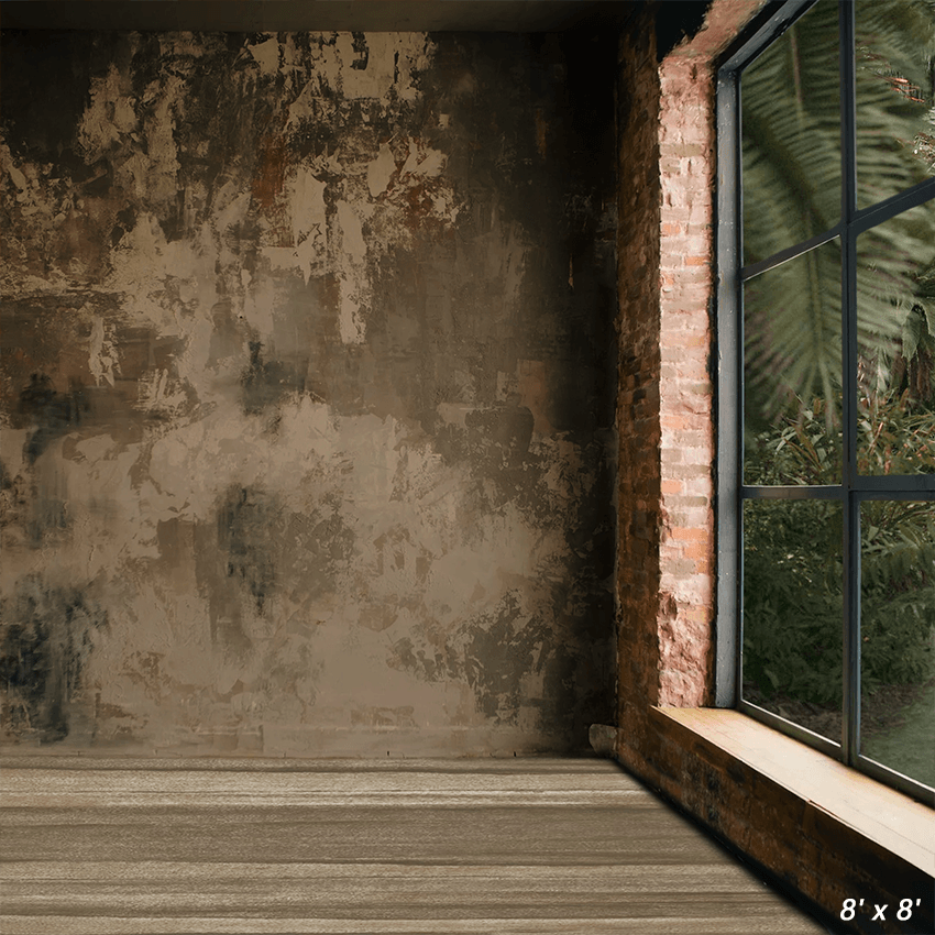 Empty Room Brown Stucco Wall Backdrop for Photo Studio SBH0664