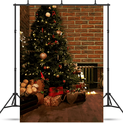 Starbackdrop Christmas Tree and Gift Photography Backdrop SBH0670