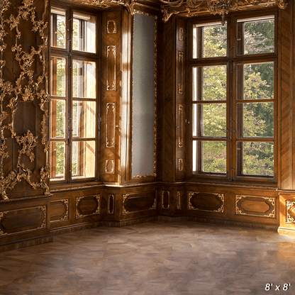 Antique Chinoiserie House Royal Palace Backdrop for Photo SBH0687