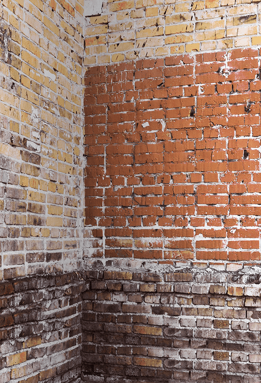 Corner Old Dirty Brick Wall Backdrop for Photography SBH0346