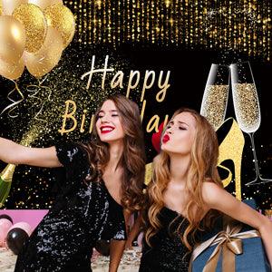 Champagne Rose Gold Backdrop for Birthday Party