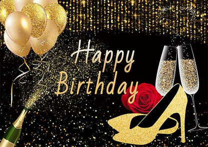 Champagne Rose Gold Backdrop for Birthday Party