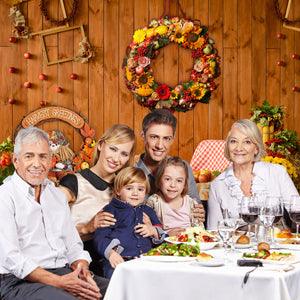 Pumpkin Flower Wood Wall Photography Backdrop for Thanksgiving