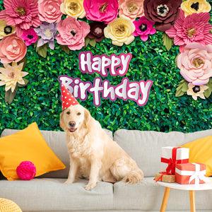 Green Leaves and Flower Decoration Backdrop for Photography