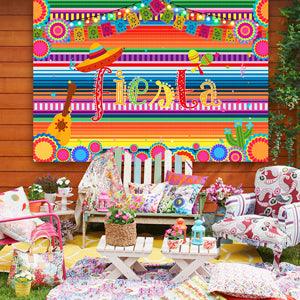 Fiesta Colorful Backdrop for Birthday Party Photography