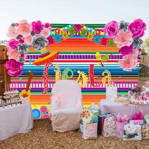 Fiesta Colorful Backdrop for Birthday Party Photography