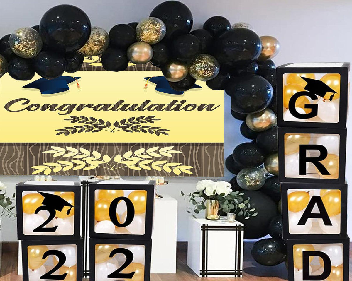 Stripe and Wheat decoration Graduation Party Backdrop for Photography Graduation Party Decorations TKH1867